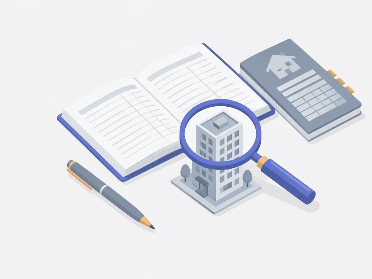 Isometric illustration of stamp duty form scale of weights ready reckoner booklet pen