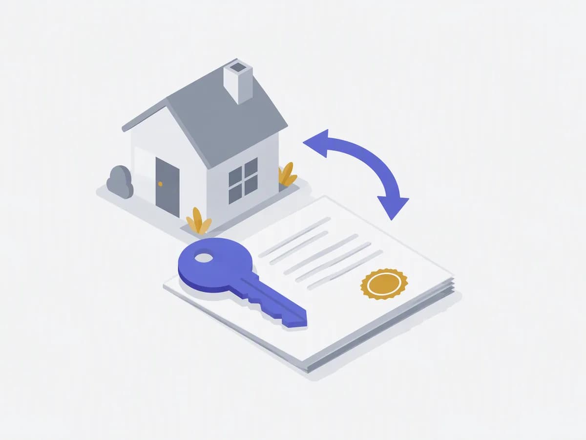 A home loan file with keys and closure papers on a desk.
